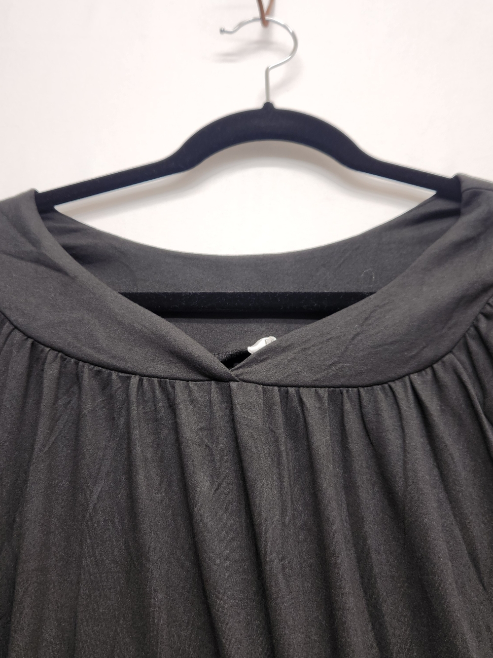⭐️NWT Ekouaer Black Short Sleeve Nightgown Pockets Sleepwear Dress Small Moomoo - Picture 9 of 11